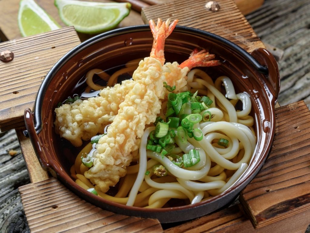 Shrimp tempura Udon Noodle Soup